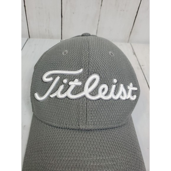 Titleist Pro V1 FJ Fitted Hat Cap Mens M/L Gray Golf Outdoors Nice Mesh - Picture 2 of 13